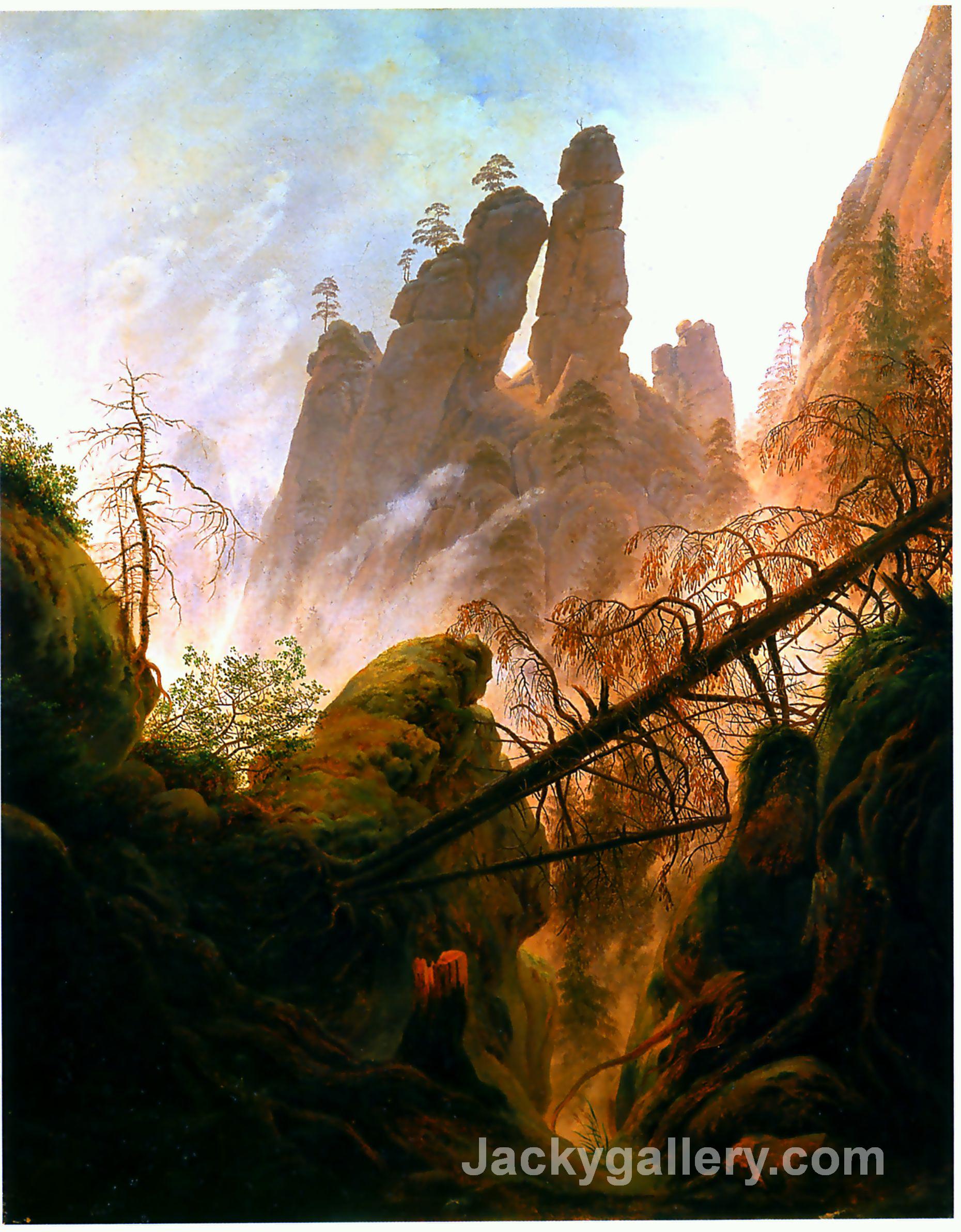 Rocky Ravine by Caspar David Friedrich paintings reproduction
